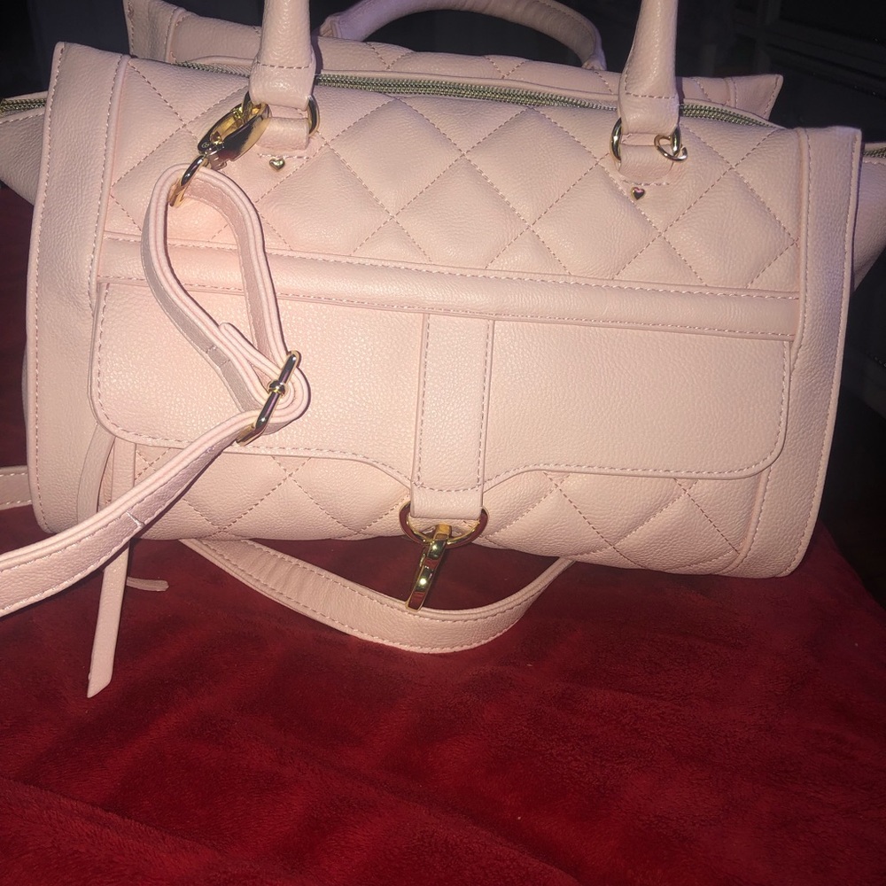 Pink cross body purse